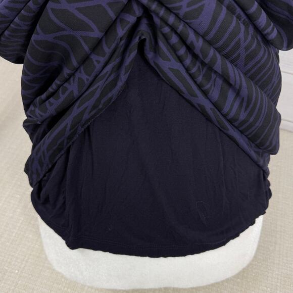 Calvin Klein Draped Sleeveless Blouse Deep Purple Size M Womens - Picture 4 of 7